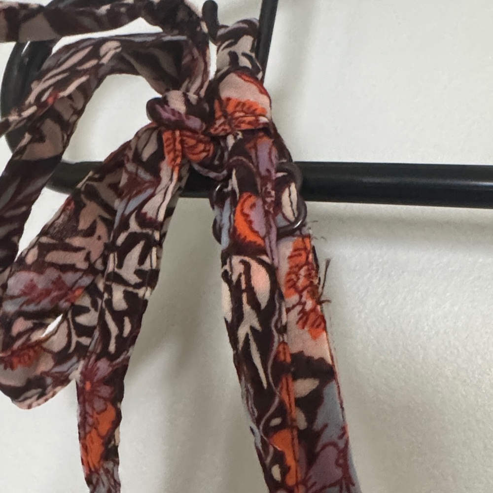 Japna Orange and Purple Floral Crop Top - Picture 7 of 9